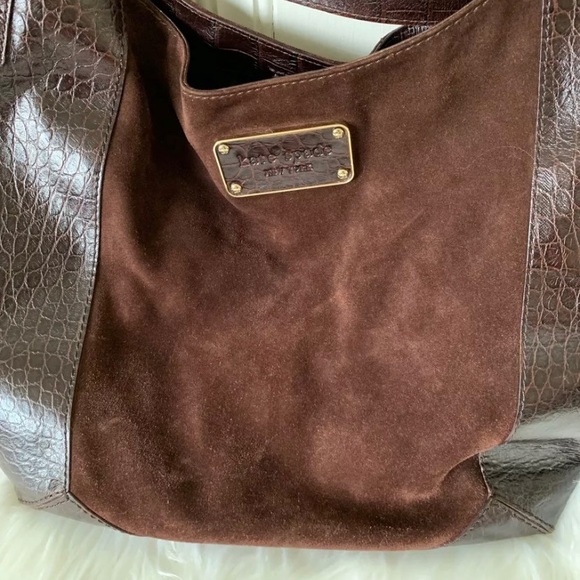 Kate Spade Malva Belmont Leather/Suede Bag Chocolate Brown - Picture 10 of 12